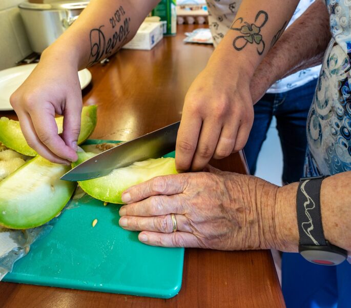 Meloen snijden