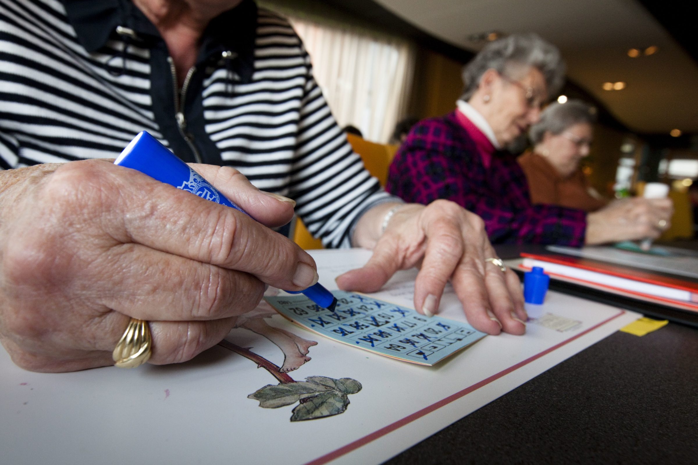 Cliënten spelen Bingo