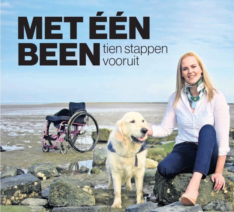 Met 1 Been 10 Stappen Vooruit vrouw met hond