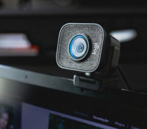 webcam op een scherm