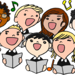 Plaatje van zingende kinderen