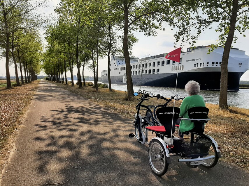 Cliënt op de duofiets